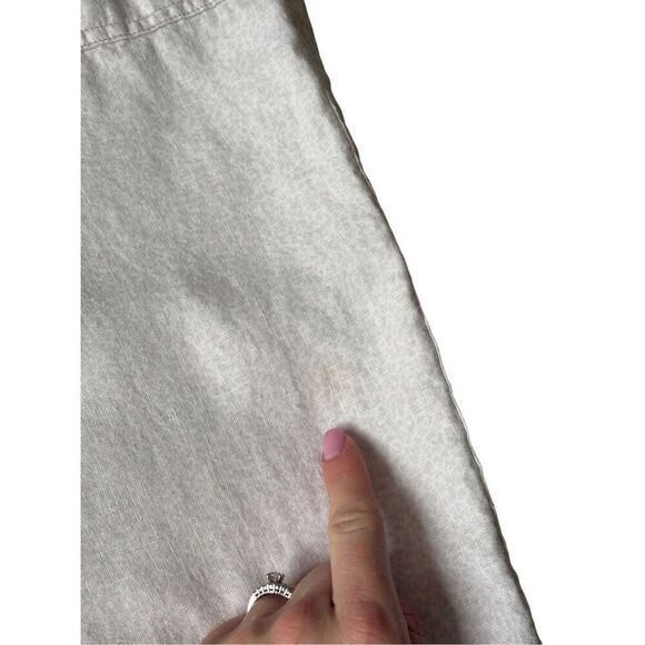 Athleta Cabo Tide Linen size 14 Cream Pull On Drawstring - Picture 10 of 12